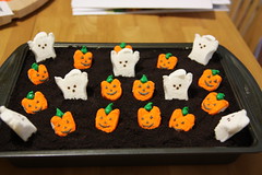 Halloween Peeps on a Dirt Cake